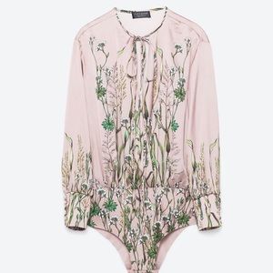 Zara floral bodysuit
